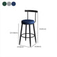 Modern Style Iron Bar Stool Low Back and Footrest Living Room Simple Bar Stool Clearhalo 'Bar Furniture' 'Bar Stools' 'bar_stools' 'furn' 'furn_bar_stools' 'furniture_bar_stools' 'Kitchen & Dining Furniture' 'kitchen&dining_furn' 'kitchen' 'kitchen_furn' Furniture' 1200x1200_036dfc75-fe03-42b2-95b9-45a09453c97e