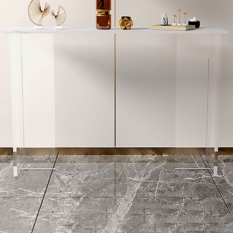 Tavolo di accento rettabgle moderno con base acrilica chiara per Hall