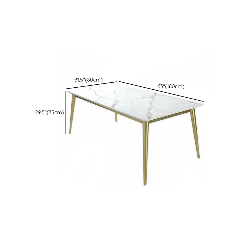 Mesa de comedor de lujo para comedor, cocina, mesa de comedor de piedra de 4 patas