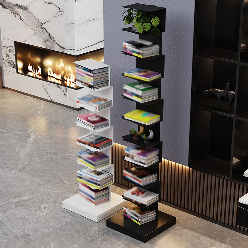 Closed Metal Bookcase Modern Geometry Shelves for Study Room Clearhalo 'Bookcases' 'Furniture' 'furniture_bookcases' 'kitchen' 'kitchen_bookcases' 'Living Room Furniture' 'Office Furniture' 1200x1200_037346df-6ade-4652-b3ba-c1860c84ff22