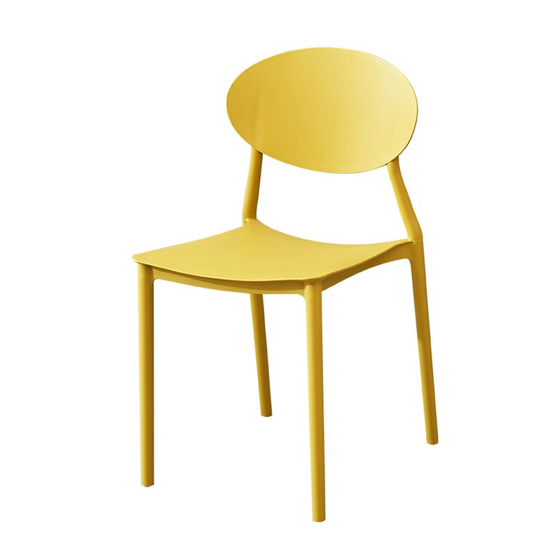 Stackable Open Back Dining Chairs Scandinavian Plastic Armless Side Chair Clearhalo 'Dining Chairs' 'Dining Tables & Seating' 'dining_chair' 'furn' 'furn_dining_chair' 'Furniture' 'Kitchen & Dining Furniture' 1200x1200_037349e1-5606-4c40-b851-14d070d4aec4