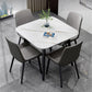 Industrial Style Home Sintered Stone Dining Table Square Shape Table with 4 Legs Base Clearhalo ' dining_table' 'Dining Tables & Seating' 'Dining Tables' 'furn' 'furn_dining_table' 'Furniture' 'furniture_dining_table' 'Kitchen & Dining Furniture' 'kitchen&dining_furn' 'kitchen' 'kitchen_dining_table' 1200x1200_0374c8fd-2dc4-4c42-8b67-f9a2864f7756