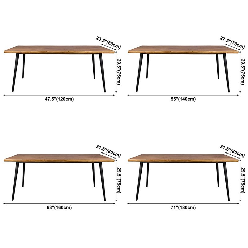 Modern Solid Wood Kitchen Dining Table Standard Rectangle Dining Table with 4 Legs Base Clearhalo ' dining_table' 'Dining Tables & Seating' 'Dining Tables' 'furn' 'furn_dining_table' 'Furniture' 'furniture_dining_table' 'Kitchen & Dining Furniture' 'kitchen&dining_furn' 'kitchen' 'kitchen_dining_table' 1200x1200_0376844c-8f88-43fc-a02a-9ea8ad2879e6