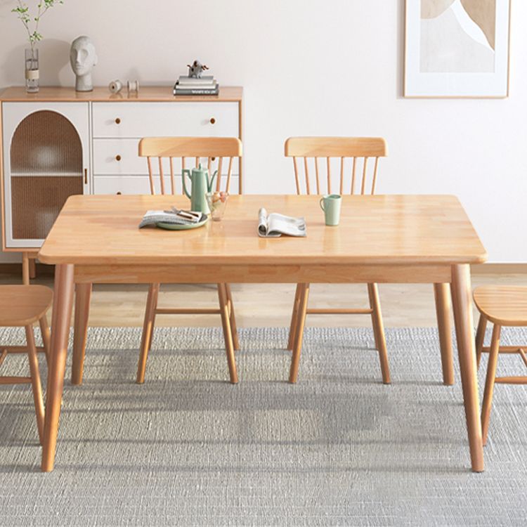 Modern Wood Dining Table Set of 5/7 with Rectangle Table Dining Set with Winsor Chairs Clearhalo 'Dining Room Sets' 'Dining Tables & Seating' 'dining_room_set' 'furn' 'furn_dining_room_set' 'Furniture' 'furniture_dining_room_set' 'Kitchen & Dining Furniture' 'kitchen&dining_furn' 'kitchen' 1200x1200_03771152-82ab-405f-9464-aee2ad4d5800