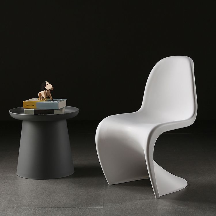 Contemporary Style Plastic Dining Armless Chair Solid Back Side Chair for Home Clearhalo ' kitchen&dining_furn' 'Dining Chairs' 'Dining Tables & Seating' 'dining_chair' 'Furniture' 'furniture_dining_chair' 'Kitchen & Dining Furniture' 'kitchen' 1200x1200_03778b90-bf0f-4a26-9425-6d856a9f4655