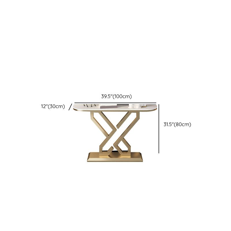 Tavolo di accento in metallo glam tavolo da divano di divano in pietra mezzano per la sala