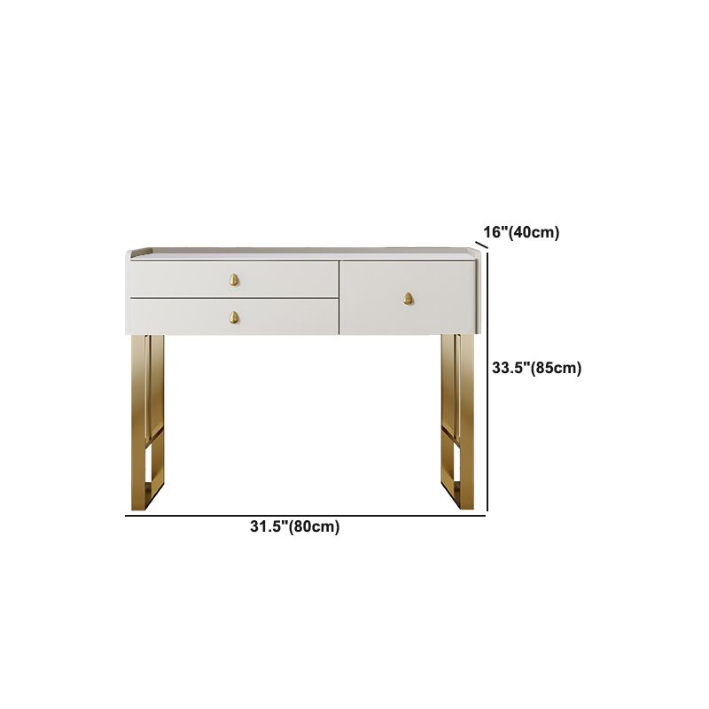 Dresseur beige ensemble avec tiroirs de rangement vanité de maquillage en pierre