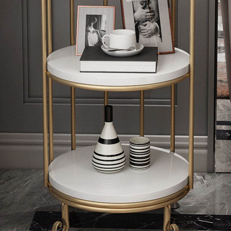 Scaffali di libreria verticale in metallo in metallo glam