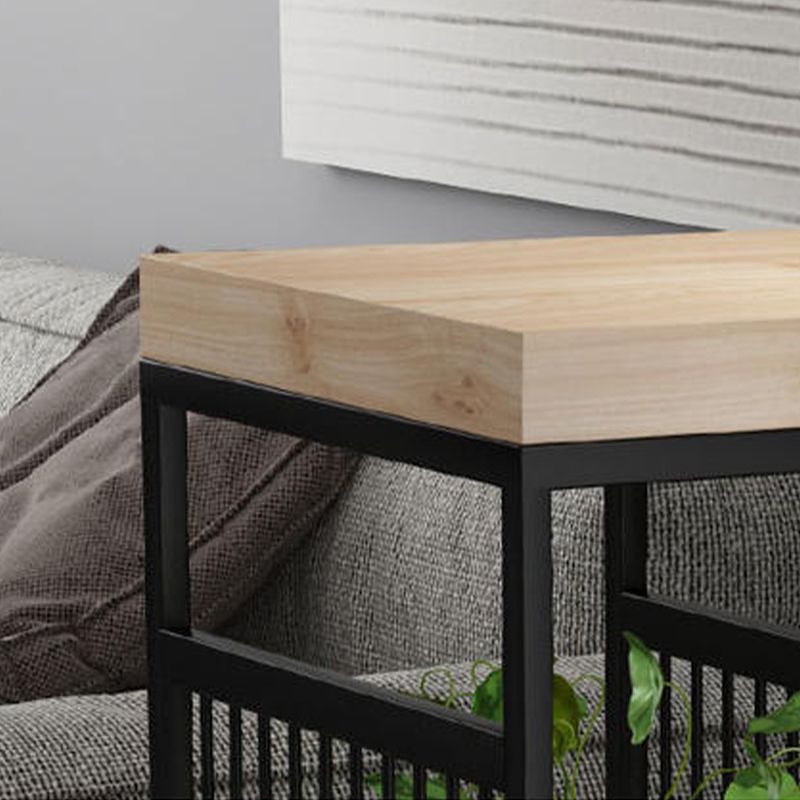 Juego de mesa de Pub con barra de pedestal doble, mesa y taburetes de Bar de madera maciza y hierro, 3 uds.