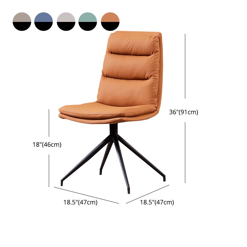Minimalist Style Armless Solid Back Chair for Home Faux Leather Side Chair Clearhalo 'Dining Chairs' 'Dining Tables & Seating' 'dining_chair' 'furn' 'furn_dining_chair' 'Furniture' 'furniture_dining_chair' 'Kitchen & Dining Furniture' 1200x1200_037e61d8-d686-4623-967c-dbec8454e8cc