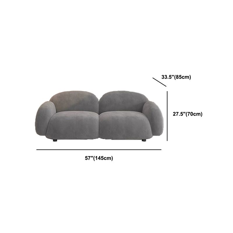 Modern Style Sofa Velvet Cushioned Backrest Sponge Cushions Fill Sofa Bed