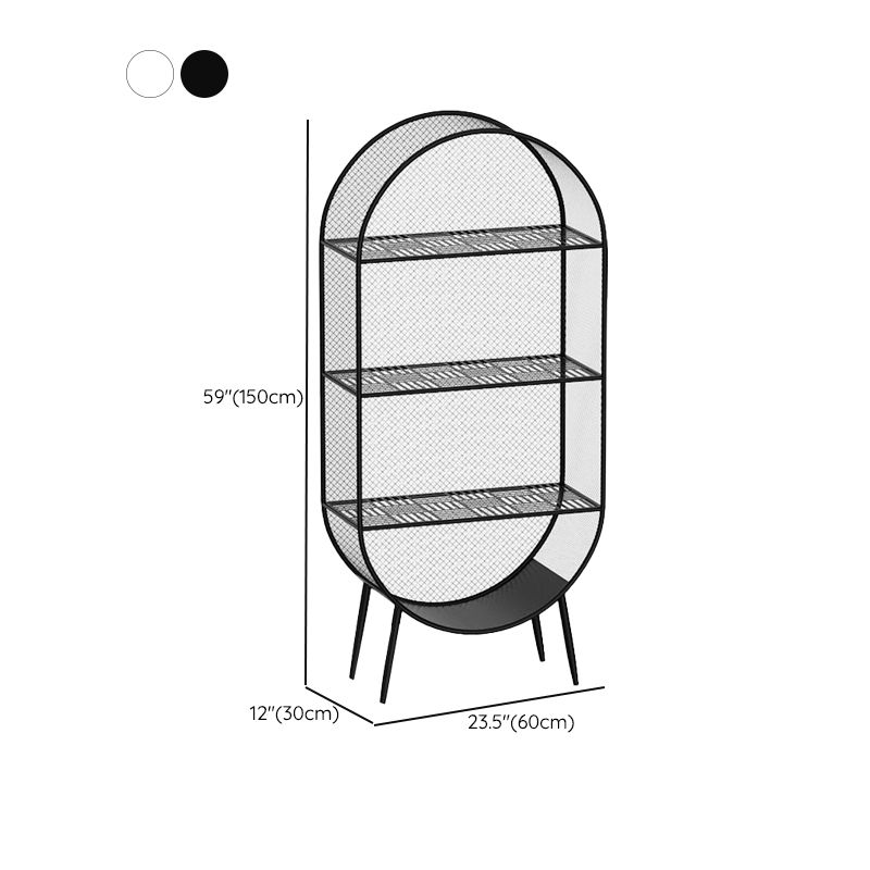 Industrial Standard Bookcase Metal 3 Shelves Closed Back Bookshelf Clearhalo 'Bookcases' 'furn' 'furn_bookcases' 'Furniture' 'Office Furniture' 1200x1200_0381ce52-e368-4c24-8960-8aaed9bade92