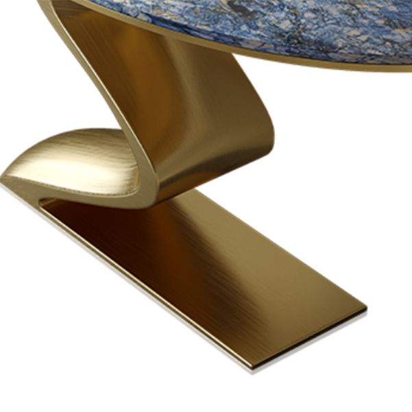 Tavolo console blu glam mezza luna tavolo divano console per sala