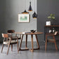 Solid Wood Top Dining Table Contemporary Dining Table with Sled Base