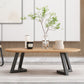 Nordic Solid Wood Elliptical Coffee Cocktail Table with 2 Legs Clearhalo 'Coffee & Accent Tables' 'Coffee Tables' 'coffee_tables' 'furn' 'furn_coffee_tables' 'Furniture' 'Living Room Furniture' 1200x1200_0386697c-c850-4d7b-b641-bfc454046027