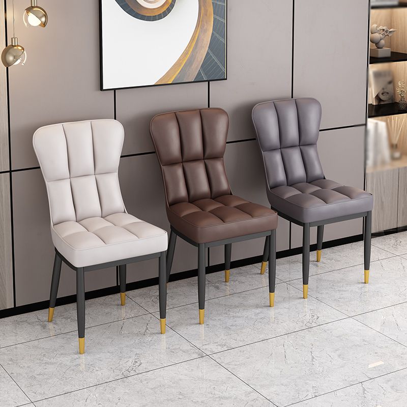 Metal Modern Dining Side Chair with Color Cushion Parsons Chairs for Home Clearhalo ' kitchen&dining_furn' 'Dining Chairs' 'Dining Tables & Seating' 'dining_chair' 'furn' 'furn_dining_chair' 'Furniture' 'furniture_dining_chair' 'Kitchen & Dining Furniture' 'kitchen' 1200x1200_0386c241-d12c-4113-8f38-a155c609c2e8