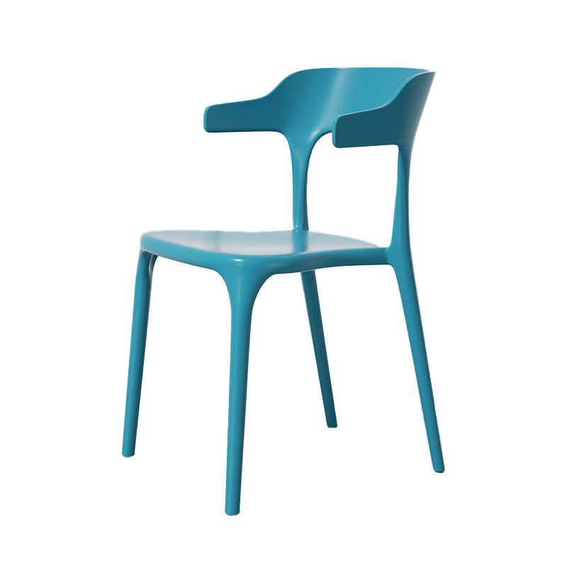 Modern Plastic Home Arm Chair Matte Finish Open Dining Chair Clearhalo 'Dining Chairs' 'Dining Tables & Seating' 'dining_chair' 'furn' 'furn_dining_chair' 'Furniture' 'furniture_dining_chair' 'Kitchen & Dining Furniture' 1200x1200_0386e9d8-275f-4af7-b047-030d2bd7404f