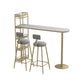 Glam Pub Table Bar Height Specialty Bar Table with Wine Rack