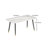 Glossy White Dining Table Set 1/4/5/7 Pieces Stone Dinette Set for Kitchen Clearhalo 'Dining Room Sets' 'Dining Tables & Seating' 'dining_room_set' 'furn' 'furn_dining_room_set' 'Furniture' 'Kitchen & Dining Furniture' 1200x1200_038b0765-0714-443a-b687-9951e35e4d59