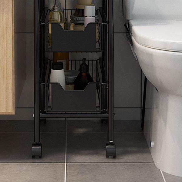 9.5"L x 14"W x 33.5"H Home Dining Metal Prep Table with Basket Open Storage Prep Table