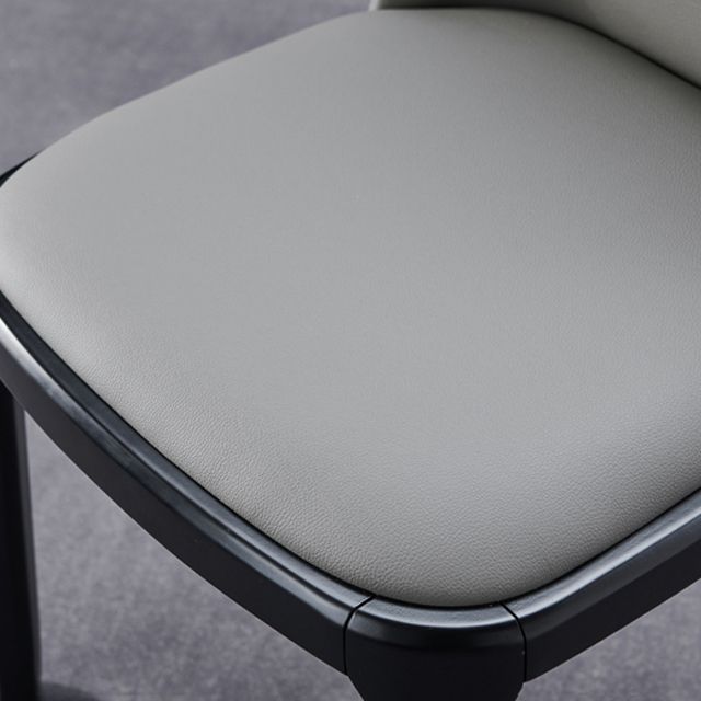 Contemporary Style Leather Chair Wooden Parsons Armless chair for Dining Room Clearhalo ' kitchen&dining_furn' 'Dining Chairs' 'Dining Tables & Seating' 'dining_chair' 'furn' 'furn_dining_chair' 'Furniture' 'furniture_dining_chair' 'Kitchen & Dining Furniture' 'kitchen' 1200x1200_038b6936-4025-4b25-84eb-5f504de0cc47