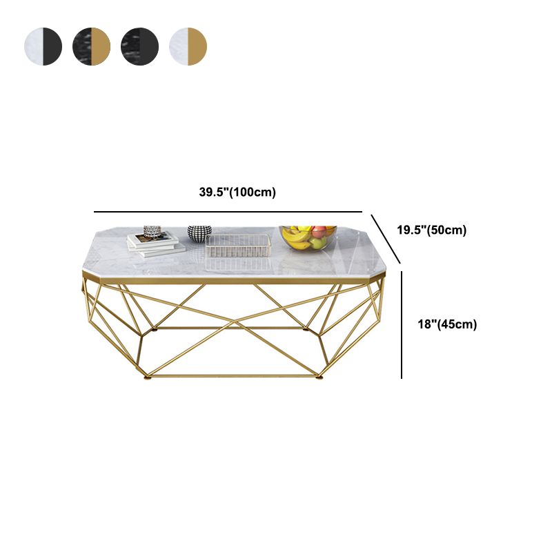 フレームベース長方形のモダンスタイルのロックプレートテーブルプレートメタルボトムフレームコーヒーテーブル