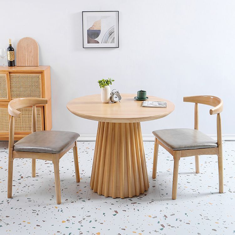 Modern Round Dining Table Natural Solid Wood Base Pedestal Dining Table Clearhalo 'Dining Tables & Seating' 'Dining Tables' 'dining_table' 'furn' 'furn_dining_table' 'Furniture' 'furniture_dining_table' 'Kitchen & Dining Furniture' 'kitchen' 'kitchen_dining_table' 1200x1200_038e3474-525f-4e5a-aa30-ecc51b40ed09