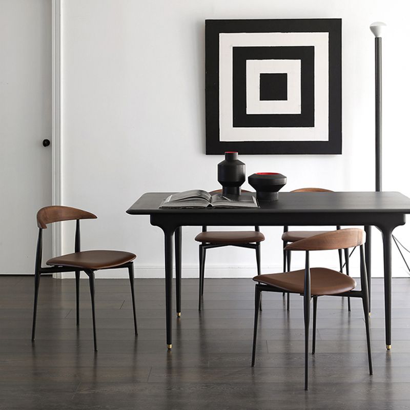 Modern Style Faux Leather Chair Open Back Armless Dining Chair Clearhalo 'Dining Chairs' 'Dining Tables & Seating' 'dining_chair' 'furn' 'furn_dining_chair' 'Furniture' 'furniture_dining_chair' 'Kitchen & Dining Furniture' 1200x1200_038e3e3c-1e87-4f82-a60c-184f8ed1995c