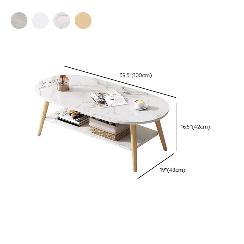 Wood Coffee Table No Distressing Single Coffee Table with Shelf Clearhalo 'Coffee & Accent Tables' 'Coffee Tables' 'coffee_tables' 'furn' 'furn_coffee_tables' 'Furniture' 'Living Room Furniture' 1200x1200_038e4f12-62cf-40cb-b4ab-f6402f77e016