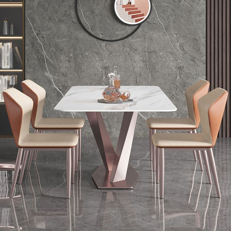 Metal Modern Rectangle Table Sintered Stone Dining Table with Pedestal Base Clearhalo ' dining_table' 'Dining Tables & Seating' 'Dining Tables' 'furn' 'furn_dining_table' 'Furniture' 'furniture_dining_table' 'Kitchen & Dining Furniture' 'kitchen&dining_furn' 'kitchen' 'kitchen_dining_table' 1200x1200_038e7715-766a-484c-b599-4d32b7c64a80