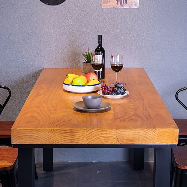 1/5 Pcs Metal Industrial Dining Room Set with Pine Wood Top Table Dinette Set Clearhalo 'Dining Room Sets' 'Dining Tables & Seating' 'dining_room_set' 'furn' 'furn_dining_room_set' 'Furniture' 'furniture_dining_room_set' 'Kitchen & Dining Furniture' 'kitchen&dining_furn' 'kitchen' 1200x1200_038efd51-1be7-44e6-8520-c03817d755f6