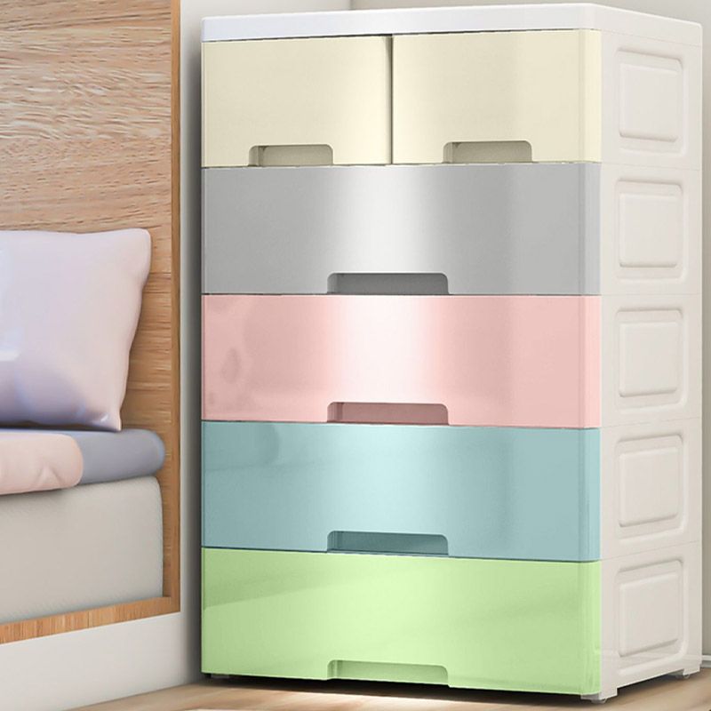 Non-Hanging Wardrobe Armoire Modern Plastic Storage Cabinet with Legs