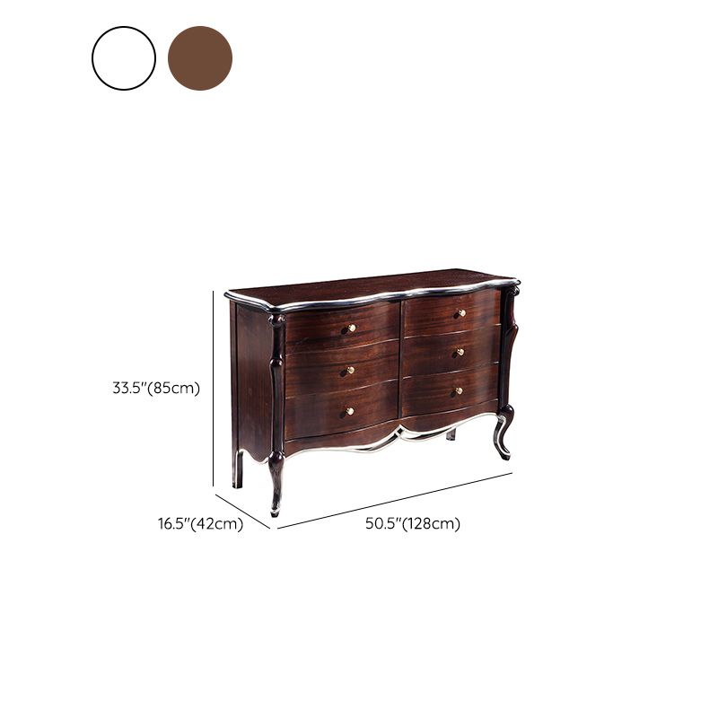 Mid-Century Modern Storage Cabinet Solid Wood 5/6-Drawer Accent Chest Clearhalo 'Cabinets & Chests' 'cabinets_chests' 'furn' 'furn_cabinets_chests' 'Furniture' 'Living Room Furniture' 1200x1200_038f73c2-707e-49c2-91ca-118ff394fae0