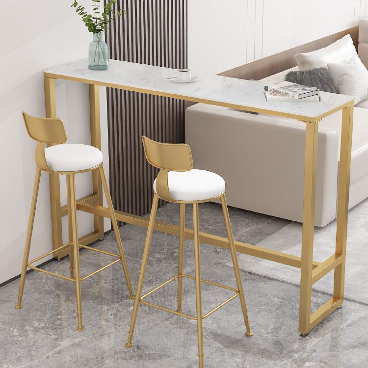 Stone Bar Dining Table Modern Rectangle Bar Table with Trestle Pedestal for Living Room Clearhalo 'Bar Furniture' 'Bar Tables' 'bar_tables' 'furn' 'furn_bar_tables' 'Furniture' 'furniture_bar_tables' 'Kitchen & Dining Furniture' 1200x1200_038f96a5-5e3f-4b2a-a208-9a1b3b364a91