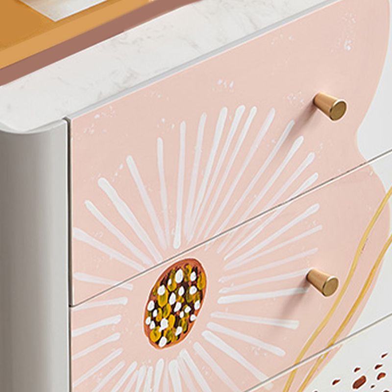 Sideboard di stoccaggio in pietra in stile stile di lusso con cassetti