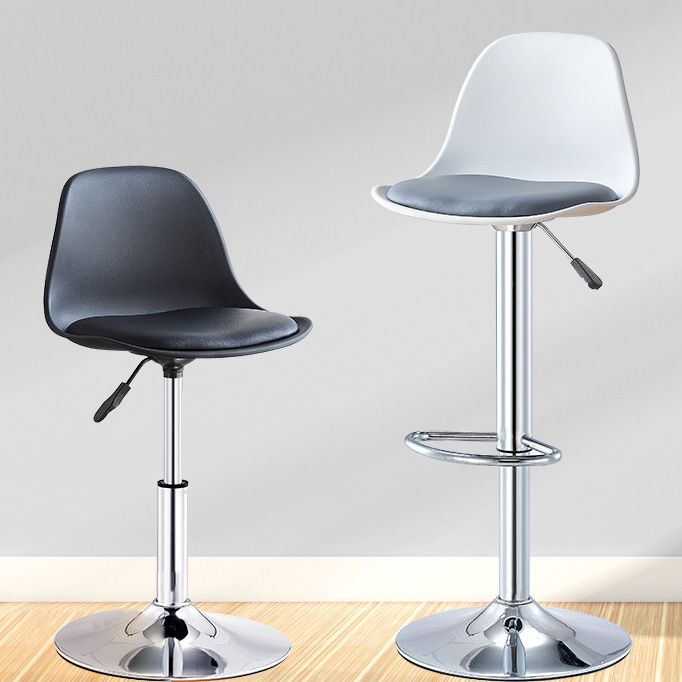 Contemporary Liftable Bar-stool Plastic Counter Bar Stool with Metal Legs Clearhalo 'Bar Furniture' 'Bar Stools' 'bar_stools' 'furn' 'furn_bar_stools' 'Furniture' 'furniture_bar_stools' 'Kitchen & Dining Furniture' 1200x1200_03933de0-6437-4a25-bd5e-47574a182811