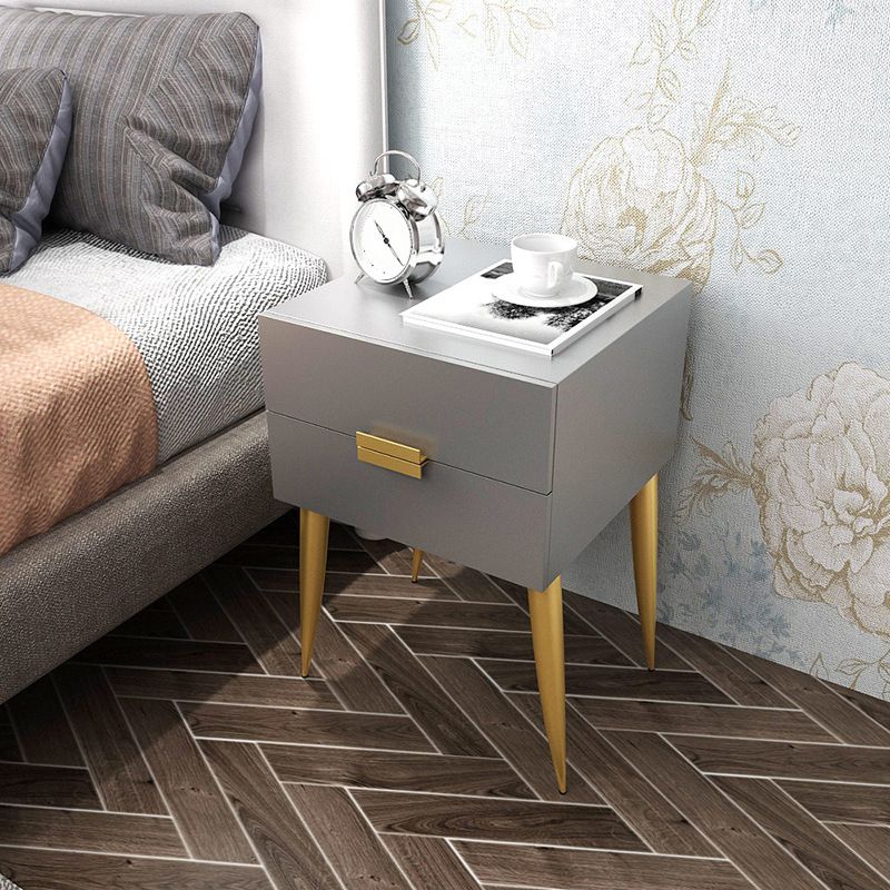 Tavolo da notte notturno in legno e metallo moderno comodino minimalista con gambe