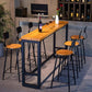 Mesa de barra industrial rectángulo de barra de madera sólida Mesa de pub de altura de barra para café