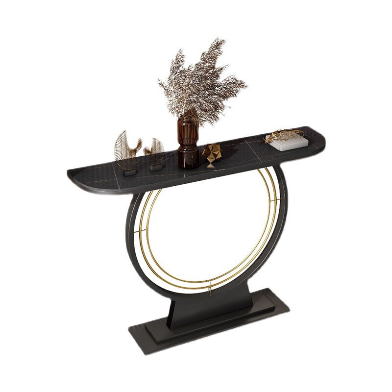 Tavolo di divano console di ferro contemporaneo tavolino in pietra mezzano per la sala