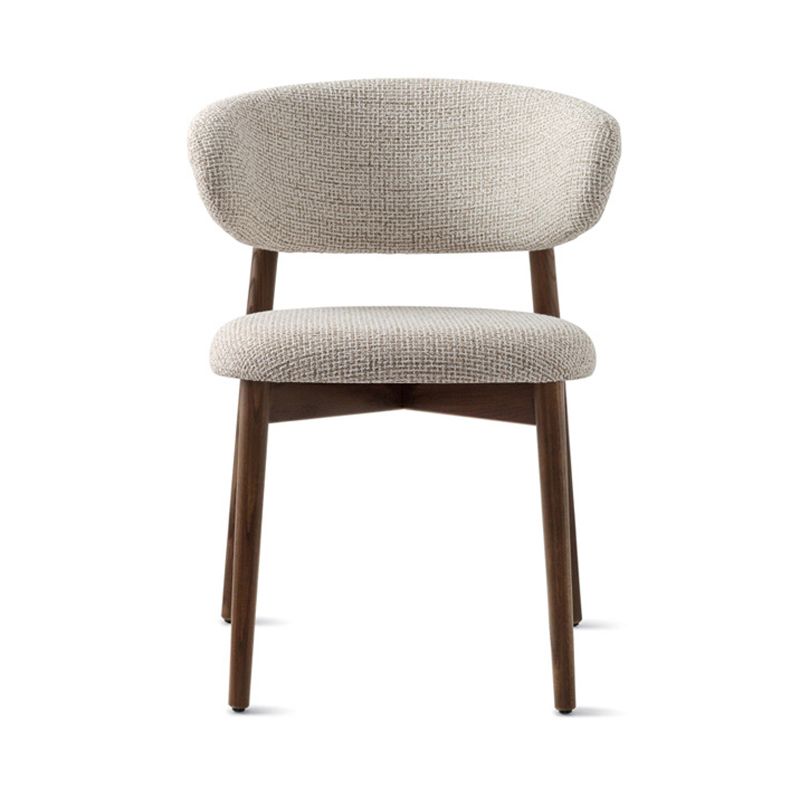 Silla de comedor contemporánea de madera sólida contemporánea para la parte posterior