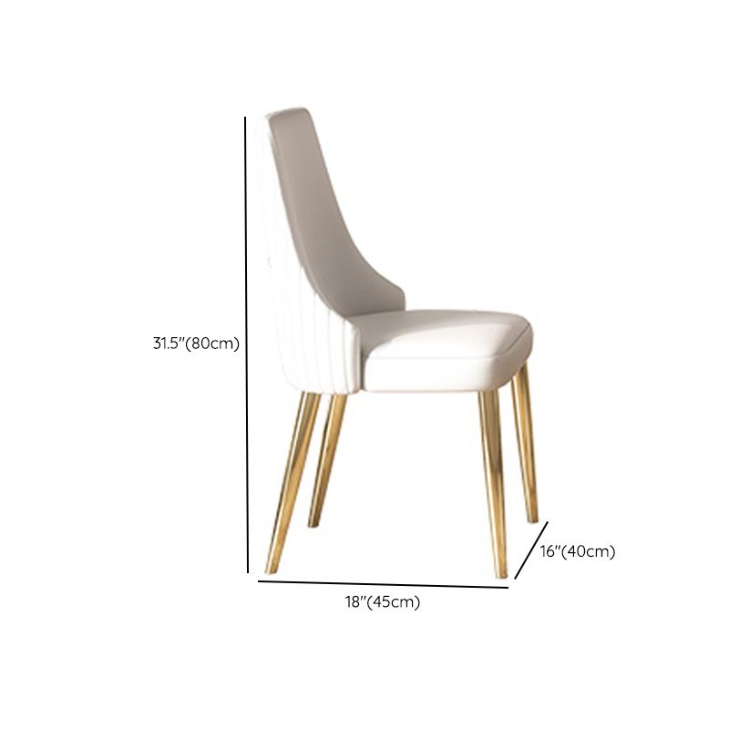 Modern Style 1/2/5/7 Pieces Dining Chairs Set Stone Rectangle Furniture in White