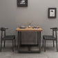 Industrial Solid Wood Dining Table Square Table in Brown with Metal Trestle Base Clearhalo ' dining_table' 'Dining Tables & Seating' 'Dining Tables' 'furn' 'furn_dining_table' 'Furniture' 'furniture_dining_table' 'Kitchen & Dining Furniture' 'kitchen&dining_furn' 'kitchen' 'kitchen_dining_table' 1200x1200_039ecd96-2972-4e86-aa1f-ad5a6ecc3d6c