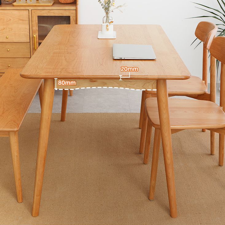 Oak Solid Wood Dining Table Simple Style Rectangle Dining Site Table with 4 Legs Clearhalo ' dining_table' 'Dining Tables & Seating' 'Dining Tables' 'furn' 'furn_dining_table' 'Furniture' 'furniture_dining_table' 'Kitchen & Dining Furniture' 'kitchen&dining_furn' 'kitchen' 'kitchen_dining_table' 1200x1200_039ef289-edd3-4f76-89c3-8cdc31d80de0