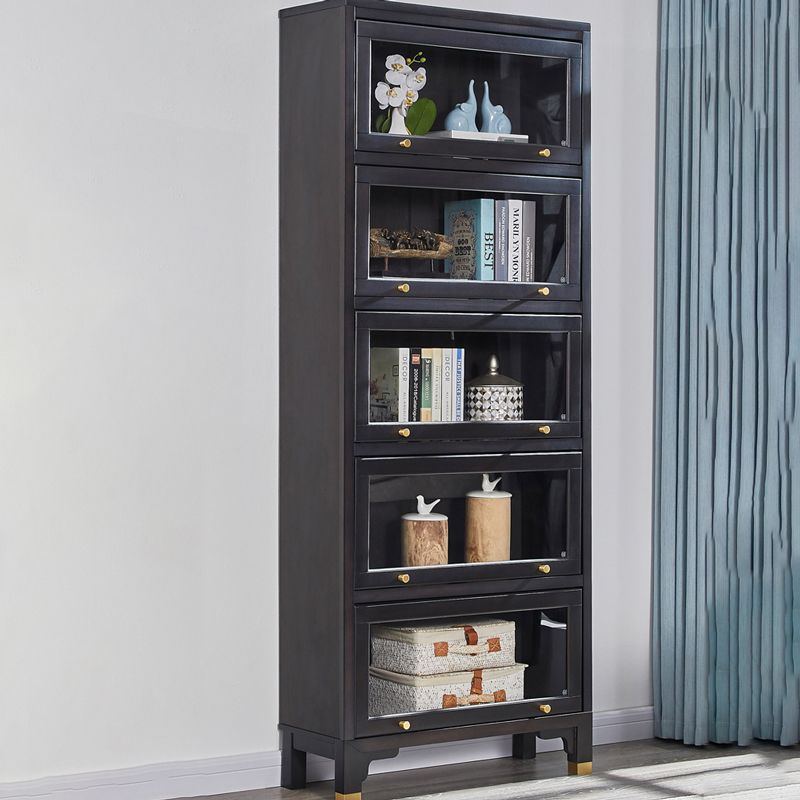 Glam Style Standard Bookshelf Solid Wood Shelf Bookcase with Doors Clearhalo 'Bookcases' 'furn' 'furn_bookcases' 'Furniture' 'furniture_bookcases' 'kitchen' 'kitchen_bookcases' 'Living Room Furniture' 'Office Furniture' 1200x1200_039f4782-6583-4cf8-af72-c3d670c79395