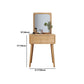 Scandinavisch massief houten dressoir 1-lading ijdelheid tafel met ontlasting en spiegel