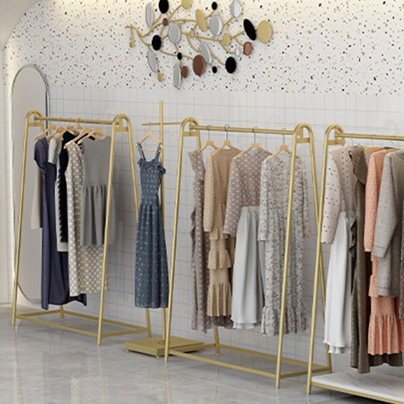 Freiständige Kleiderbügel hell Luxus Hall Tree Metalldelte Rack