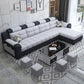 Sewn Pillow Back Sofa with Ottoman Included and Storage for Four People Clearhalo 'Furniture' 'furniture_sectionals' 'Living Room Furniture' 'Sectionals' 1200x1200_03a08004-c392-4ef1-a579-6524760c0d19