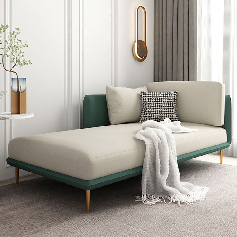 Nordic Style Faux Leather Chaise Square Arms Chaise in Solid Color Clearhalo 'Chairs & Seating' 'Chaise Lounge' 'chaise_lounge' 'furn' 'furn_chaise_lounge' 'Furniture' 'Living Room Furniture' 1200x1200_03a08a33-34ac-432b-a7b4-40d1f3813dbe