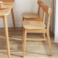 Minimalist Wood Dining Side Chairs Open Back Side Chairs for Home