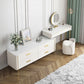 White Make-up Vanity 17.71" Wide Makeup Vanity Desk Table with 6 Drawers Clearhalo 'Bedroom Furniture' 'furn' 'furn_makeup_vanities' 'Furniture' 'Makeup Vanities' 'makeup_vanities' 1200x1200_03a3e90b-3df3-41f2-b66f-dc3d3260c262